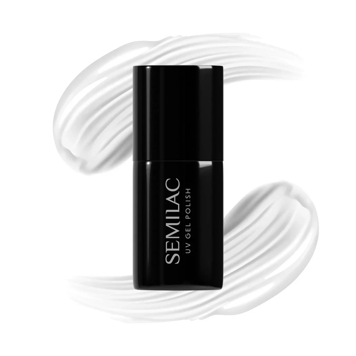 001 Strong White - Semilac Soak Off Gel / Hybrid Nail Polish - Image 2