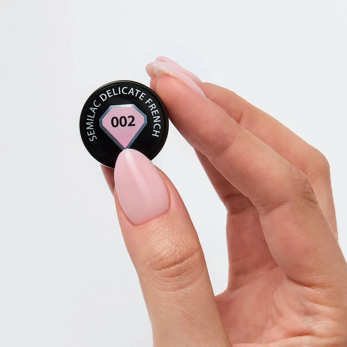 002 Delicate French - Semilac Soak off Gel / Hybrid Nail Polish - Image 2