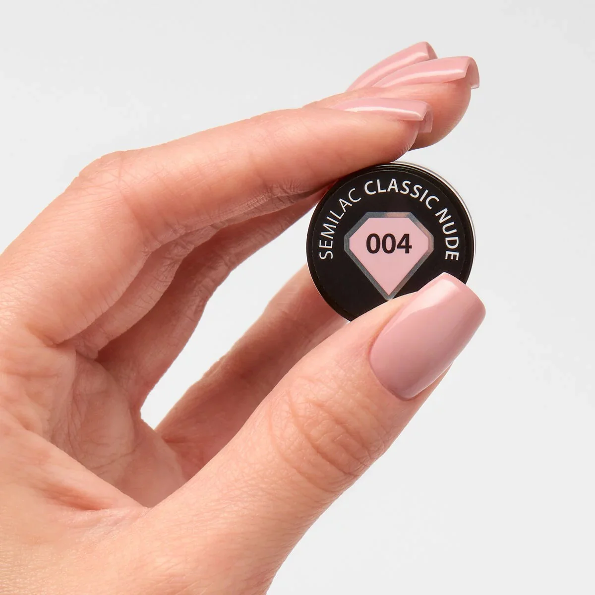 004 Classic Nude - Semilac Soak Off Gel / Hybrid Nail Polish - Image 3