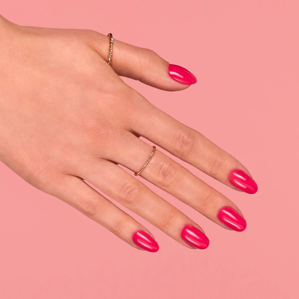 007 Pink Rock - Semilac Soak Off Gel / Hybrid Nail Polish - Image 4