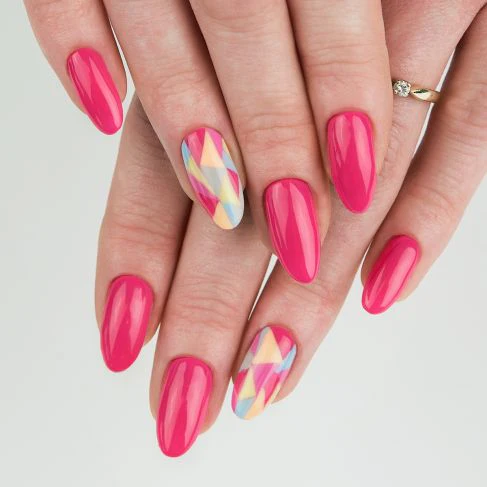 007 Pink Rock - Semilac Soak Off Gel / Hybrid Nail Polish - Image 6