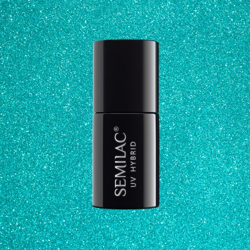 020 Green Glass - Semilac Soak Off Gel / Hybrid Nail Polish - "Ocean Dream" Collection - Image 4