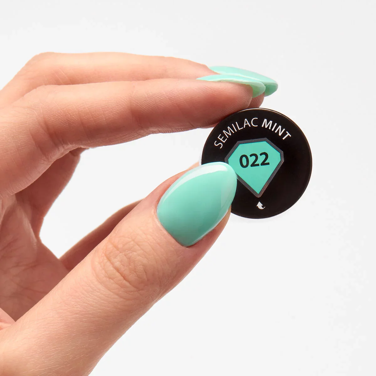 022 Mint - Semilac Soak Off Gel / Hybrid Nail Polish - "Ocean Dream" Collection - Image 3