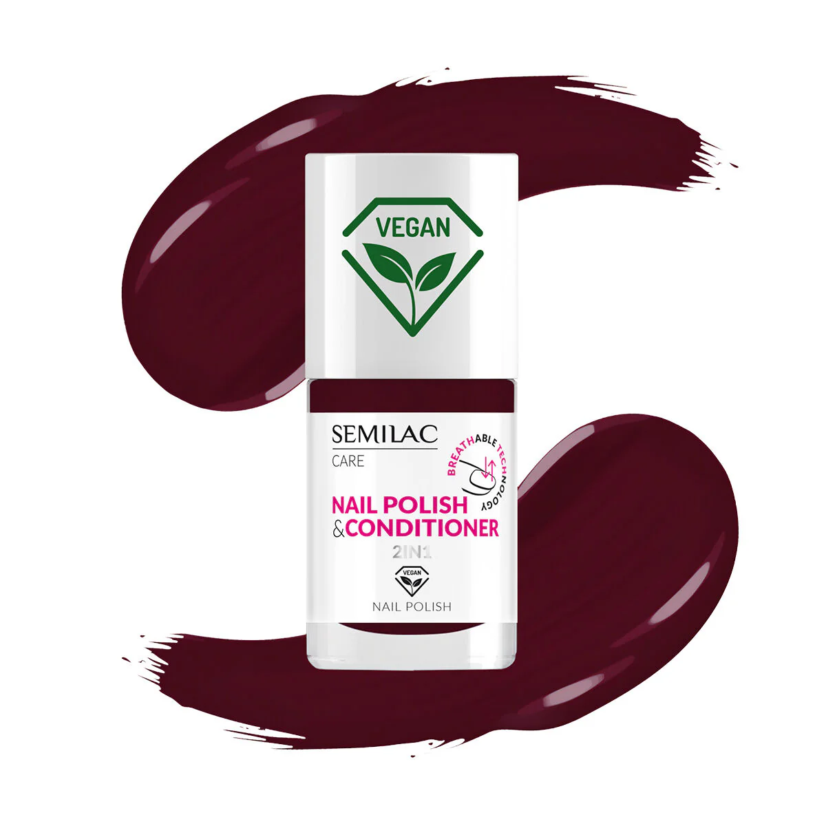 024 NAIL POLISH 2IN1 BREATHABLE TECHNOLOGY Classic Nail Polish with Conditioner - Image 2