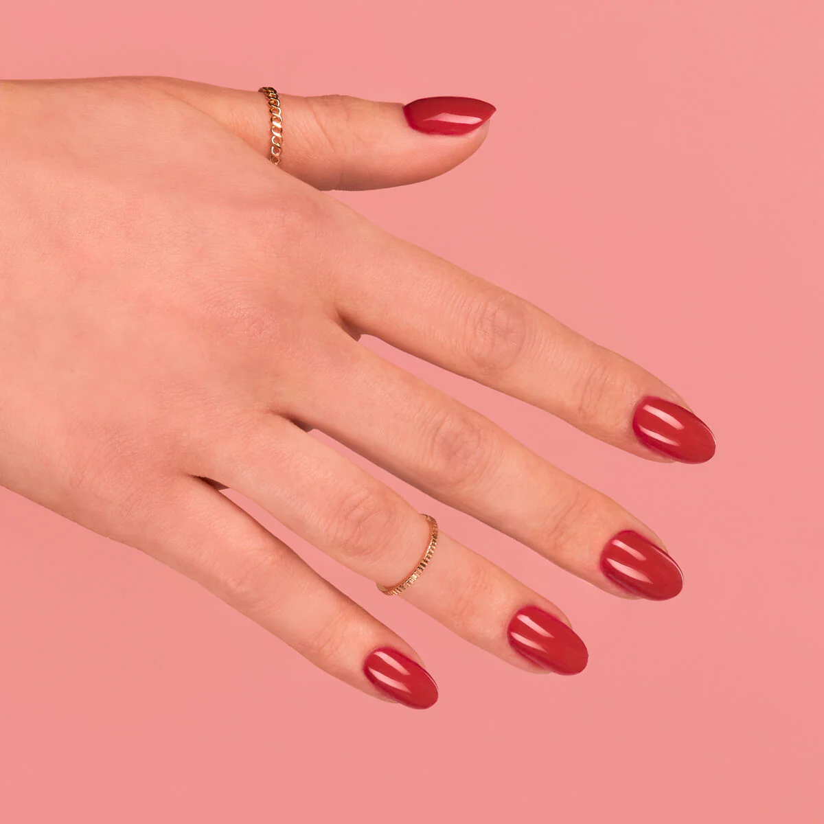 027 Intense Red - Semilac Soak Off Gel / Hybrid Nail Polish - Image 3