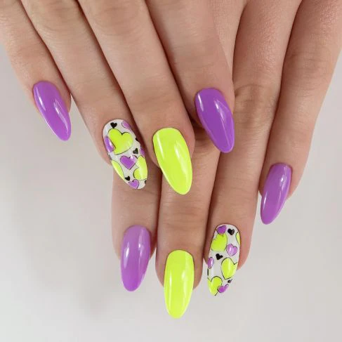 040 Canary Green - Semilac Soak Off Gel / Hybrid Nail Polish - "Tropical Drinks" Collection - Image 5