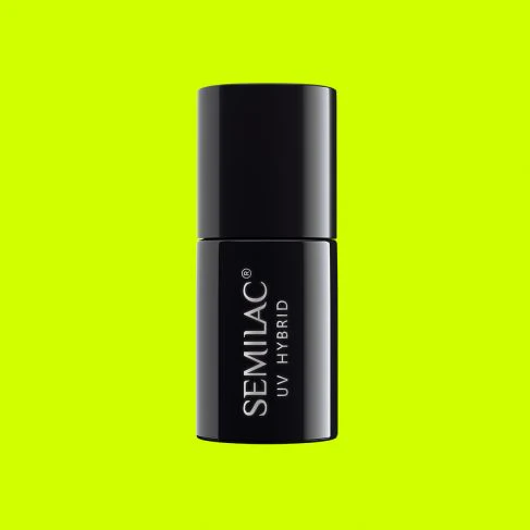 040 Canary Green - Semilac Soak Off Gel / Hybrid Nail Polish - "Tropical Drinks" Collection - Image 7