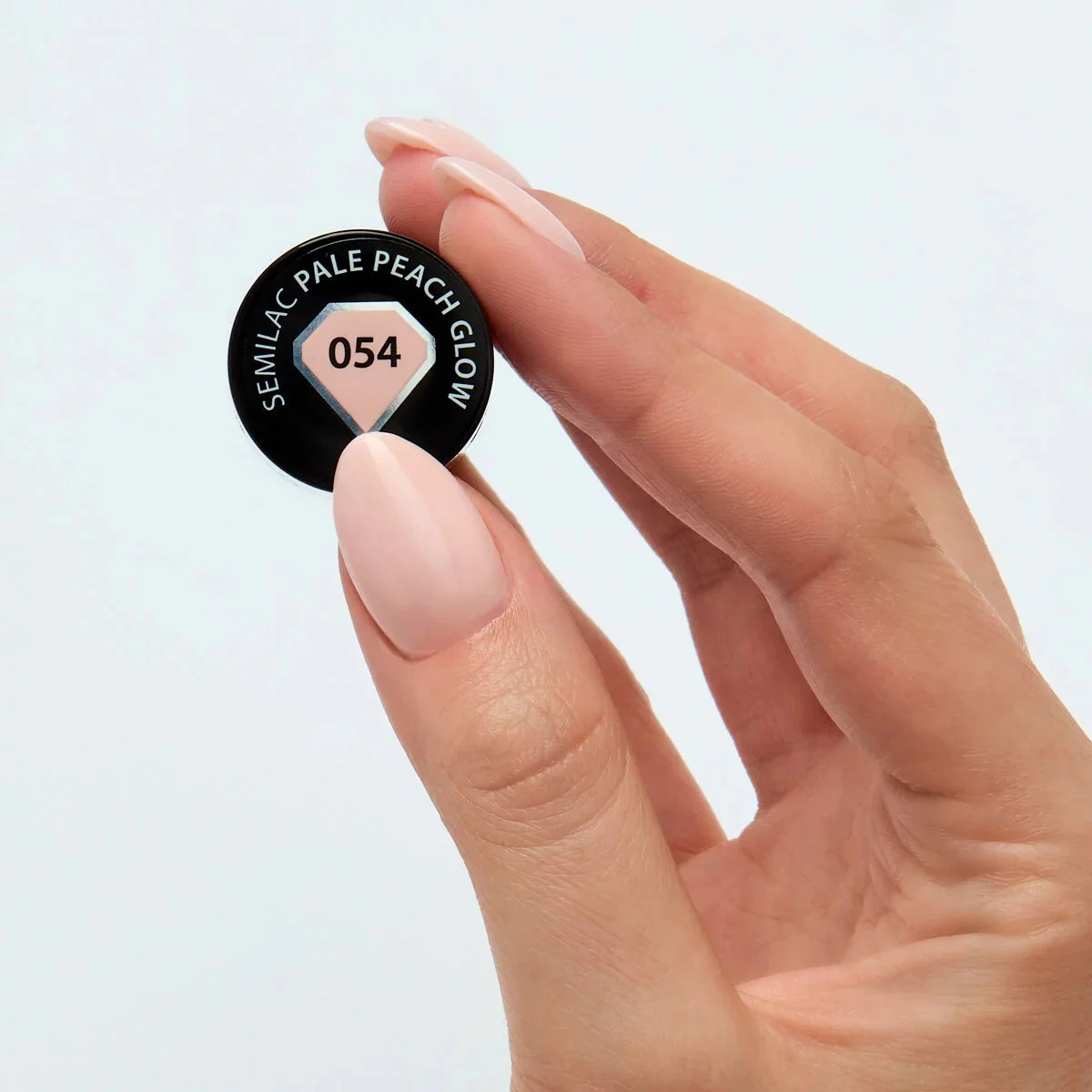 054 Pale Peach Glow - Semilac Soak Off Gel / Hybrid Nail Polish - Image 3