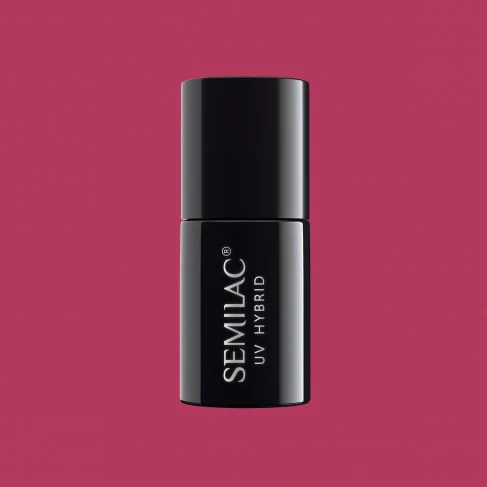 065 Wild Strawberry - Semilac Soak Off Gel / Hybrid Nail Polish - Image 5