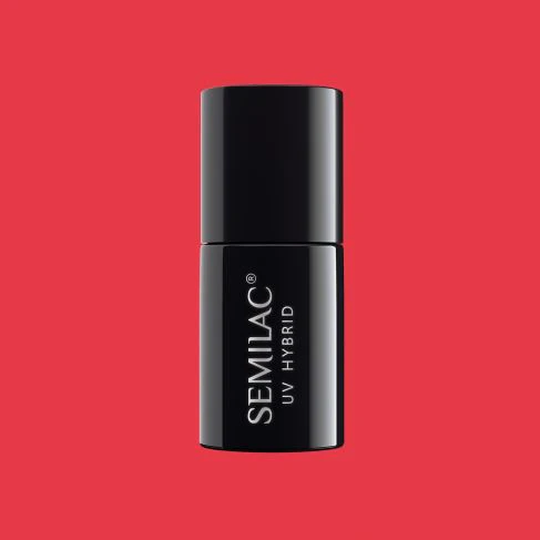 067 Juicy Strawberry - Semilac Soak Off Gel / Hybrid Nail Polish - Image 6
