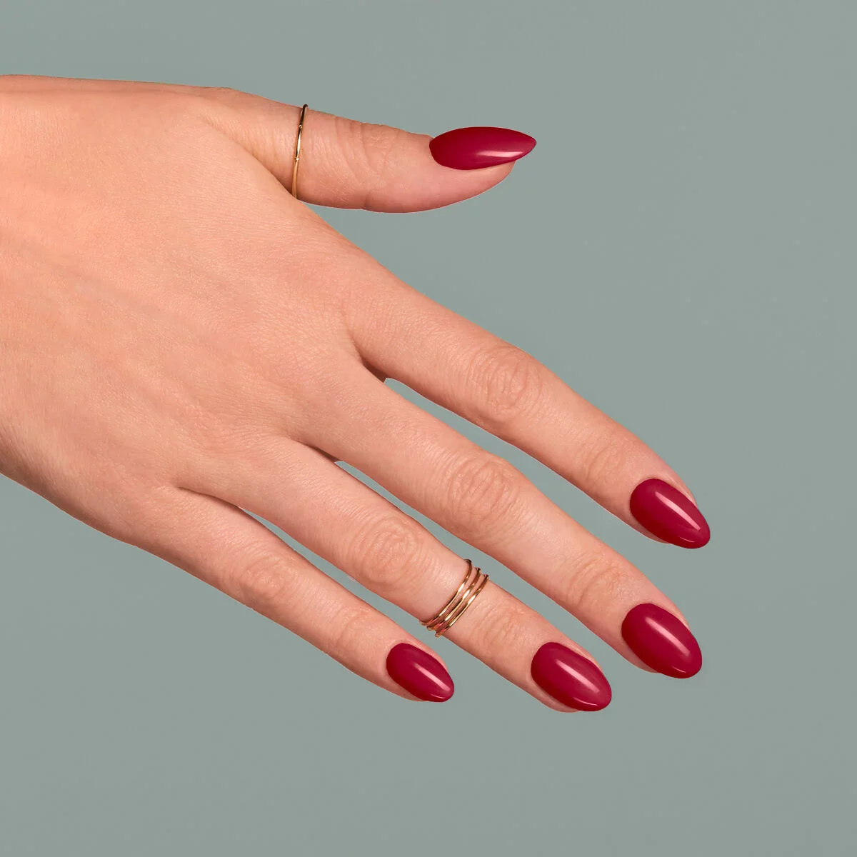 071 Deep Red - Semilac Soak Off Gel / Hybrid Nail Polish - Image 4