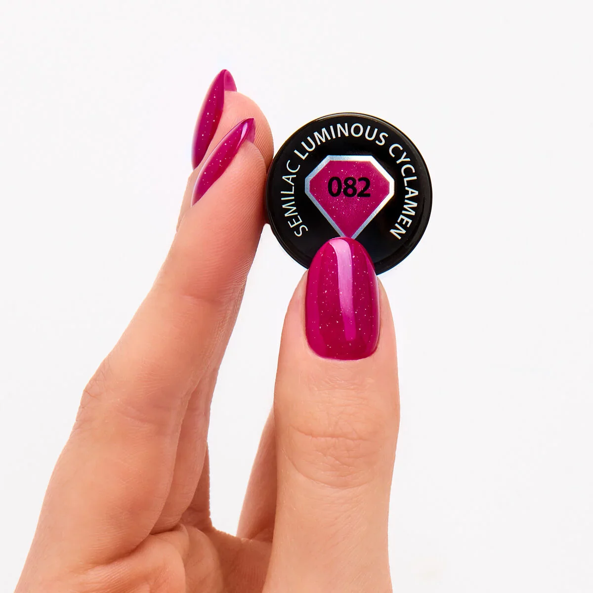 082 Luminous Cyclamen - Semilac Soak Off Gel / Hybrid Nail Polish - Image 3