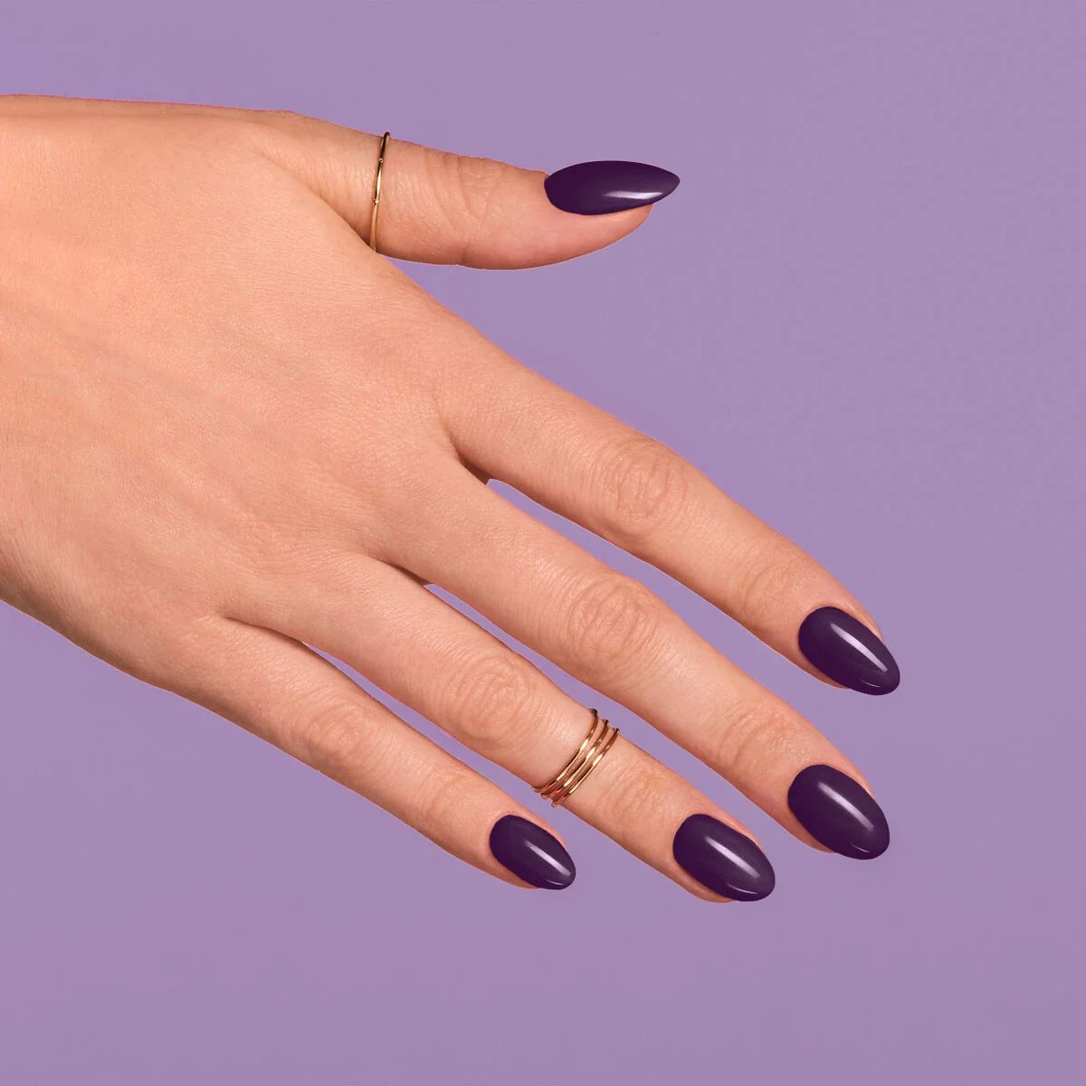 100 Black Purple - Semilac Soak Off Gel / Hybrid Nail Polish - Image 4