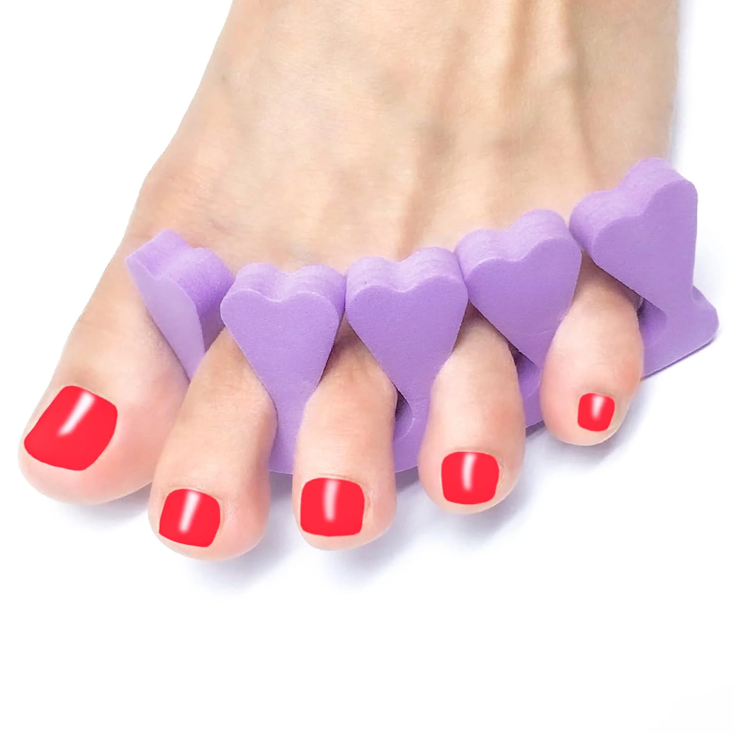 100 pcs Soft Foam Toe Finger Separators Cushions - Pink - Image 3
