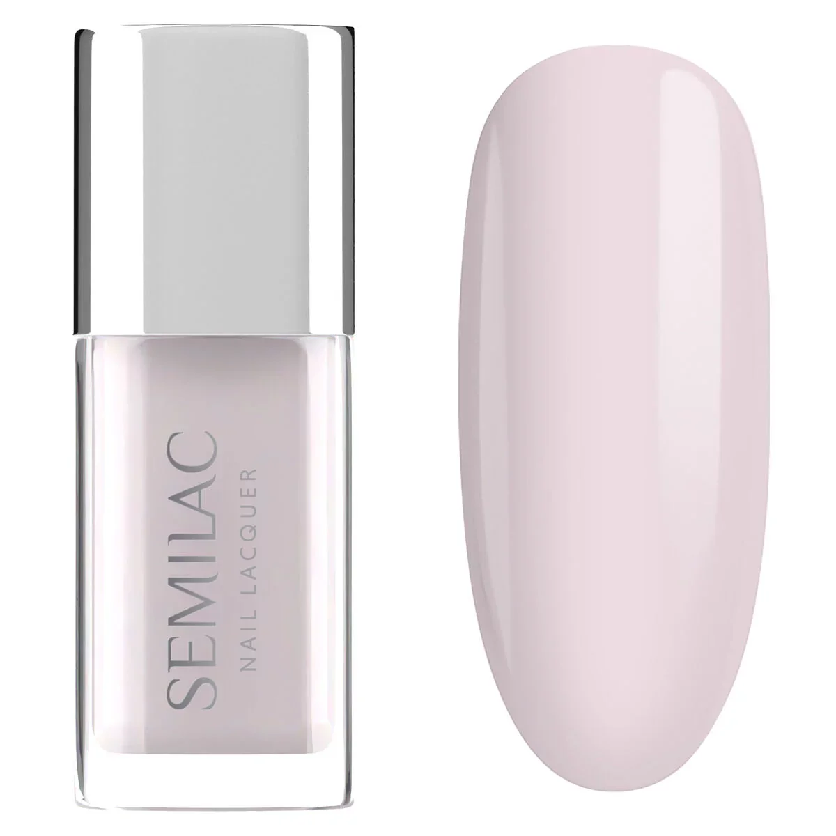 102 Nail Lacquer Sheer Milky Pink - Semilac Regular Nail Polish