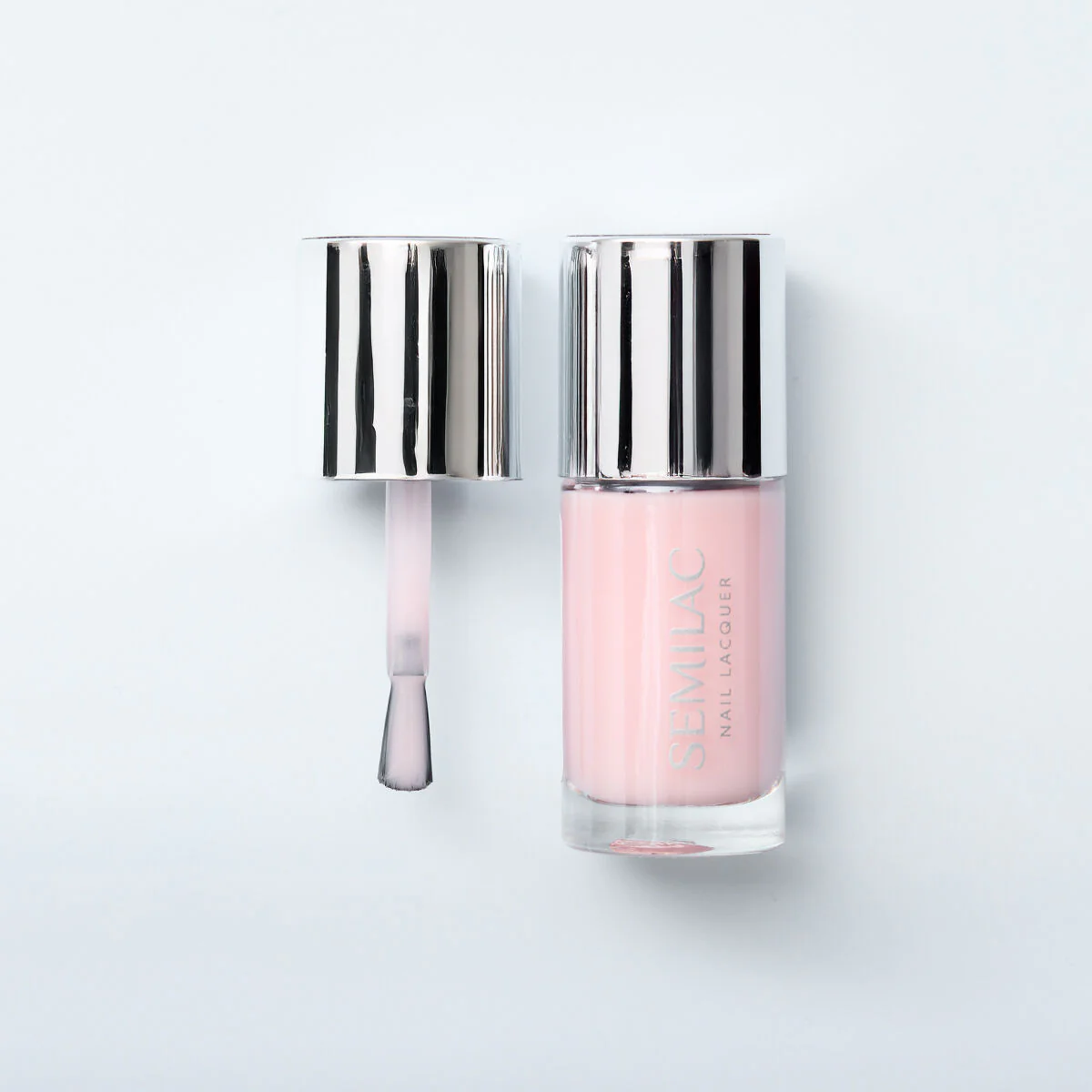 102 Nail Lacquer Sheer Milky Pink - Semilac Regular Nail Polish - Image 4