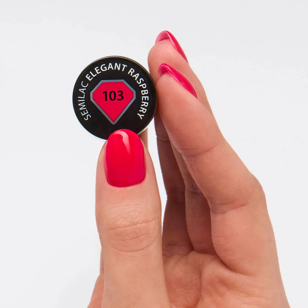 103 Elegant Raspberry - Semilac Soak Off Gel Off / Hybrid Nail Polish - Image 3
