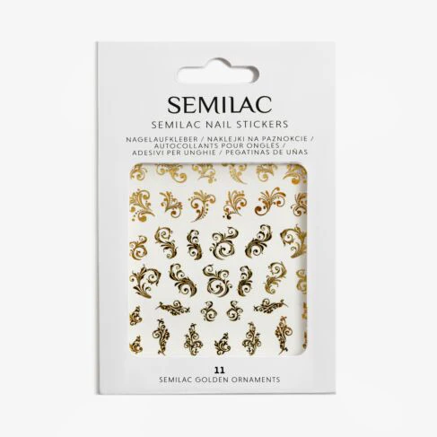 11 GOLDEN ORNAMENTS Semilac Nail Stickers