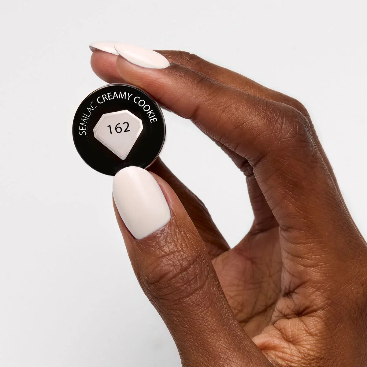 162 Creamy Cookie - Semilac Soak Off Gel / Hybrid Nail Polish - Image 2