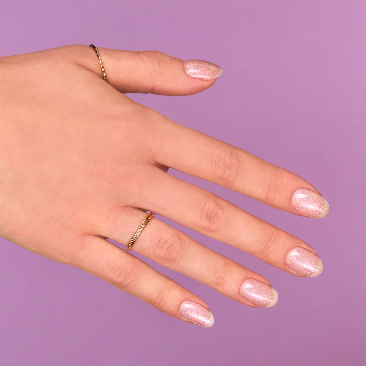 164 Pink Crystals - Semilac Soak Off Gel / Hybrid Nail Polish - Image 4