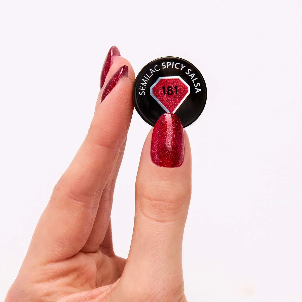 181 Spicy Salsa - Semilac Soak Off Gel / Hybrid Nail Polish - Image 2