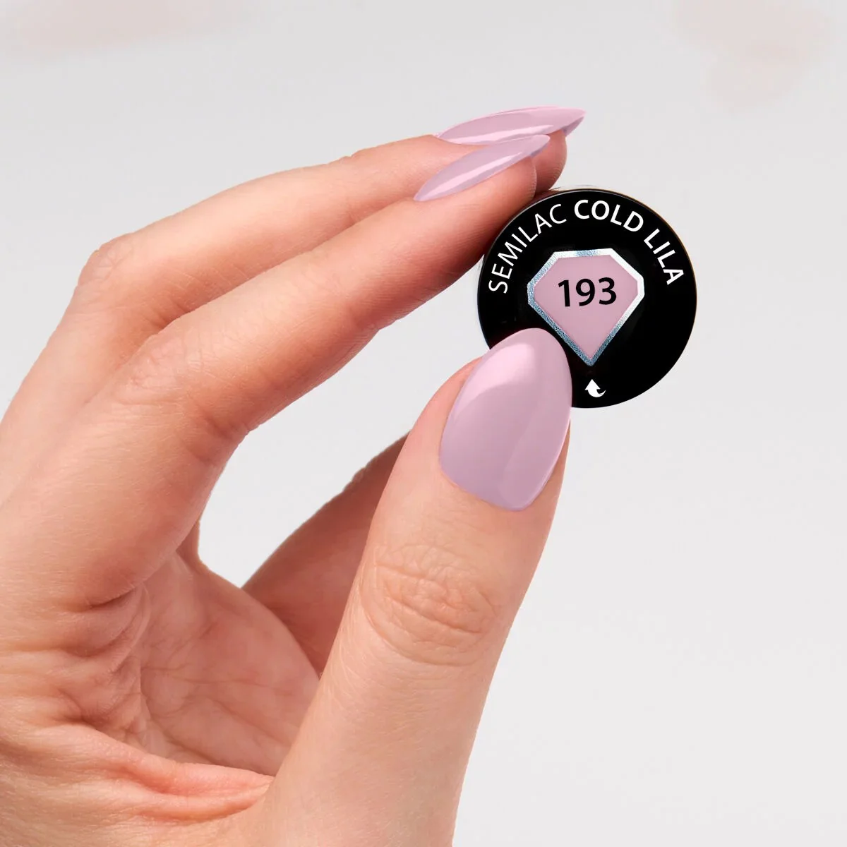 193 Cold Lila - Semilac Soak Off Gel / Hybrid Nail Polish - Image 3