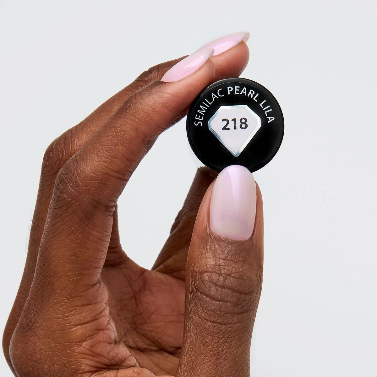 218 Pearl Lila - Semilac Soak Off Gel / Hybrid Nail Polish - Image 2