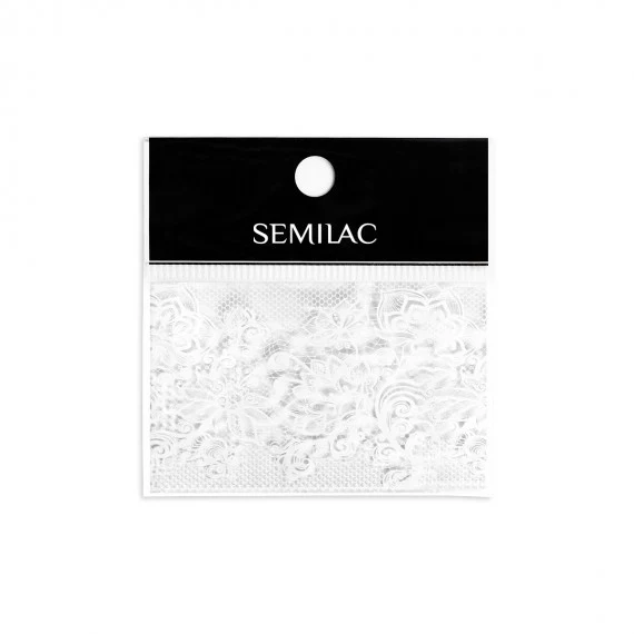 22 WHITE LACE Semilac Nail Transfer Foil