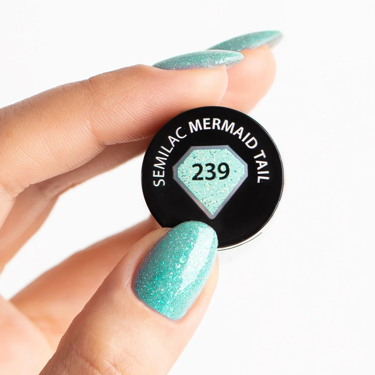 239 Mermaid Tail - Semilac Soak Off Gel / Hybrid Nail Polish - Image 3