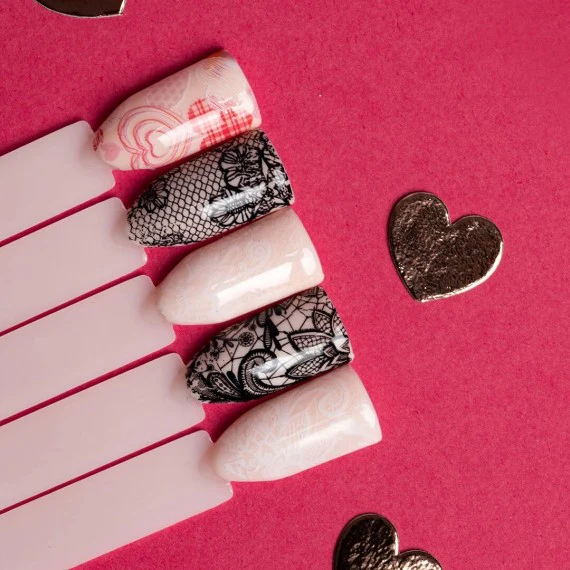 26 PINK HART Semilac Nail Transfer Foil - Image 3