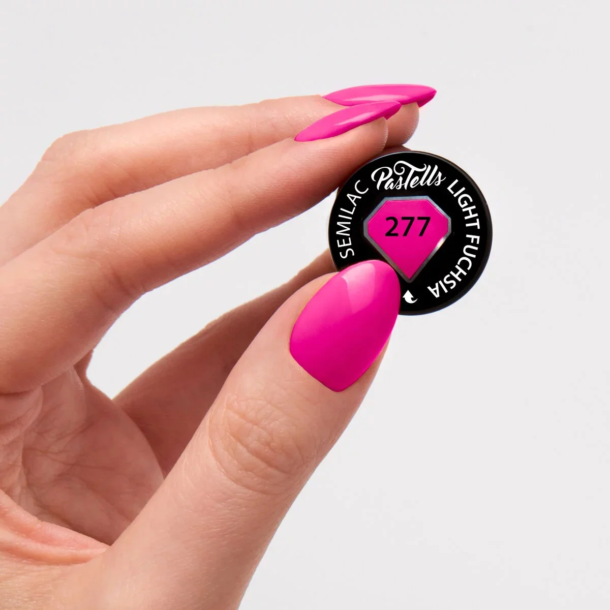 277 Light Fuchsia - Semilac Soak Off Gel / Hybrid Nail Polish - Image 2