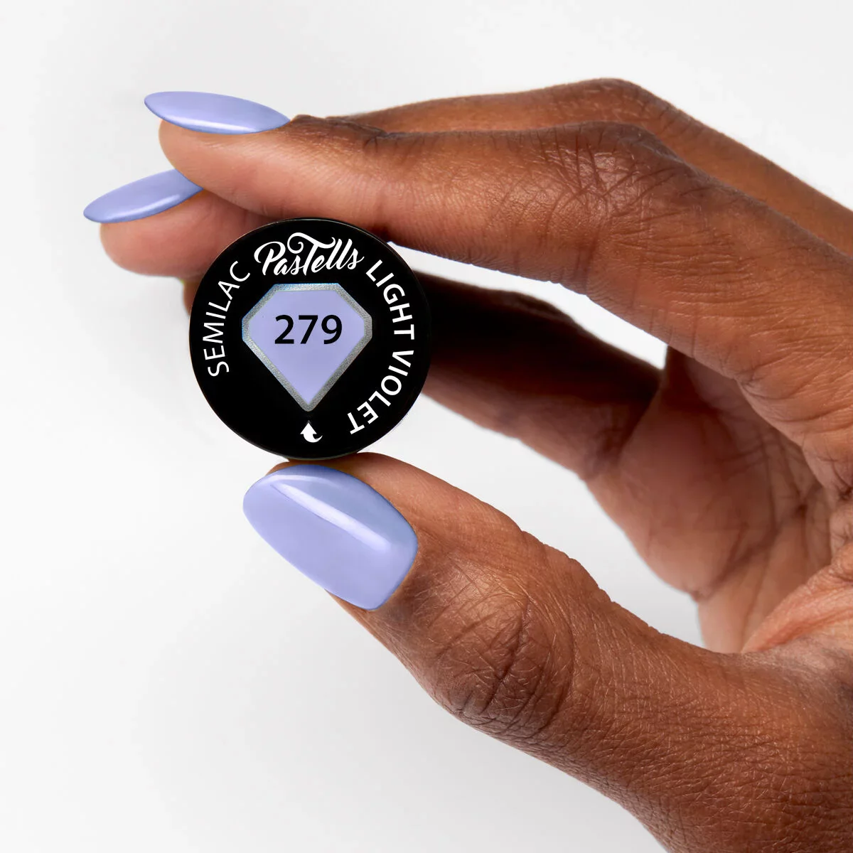 279 PasTells Light Violet - Semilac Soak Off Gel / Hybrid Nail Polish - Image 2