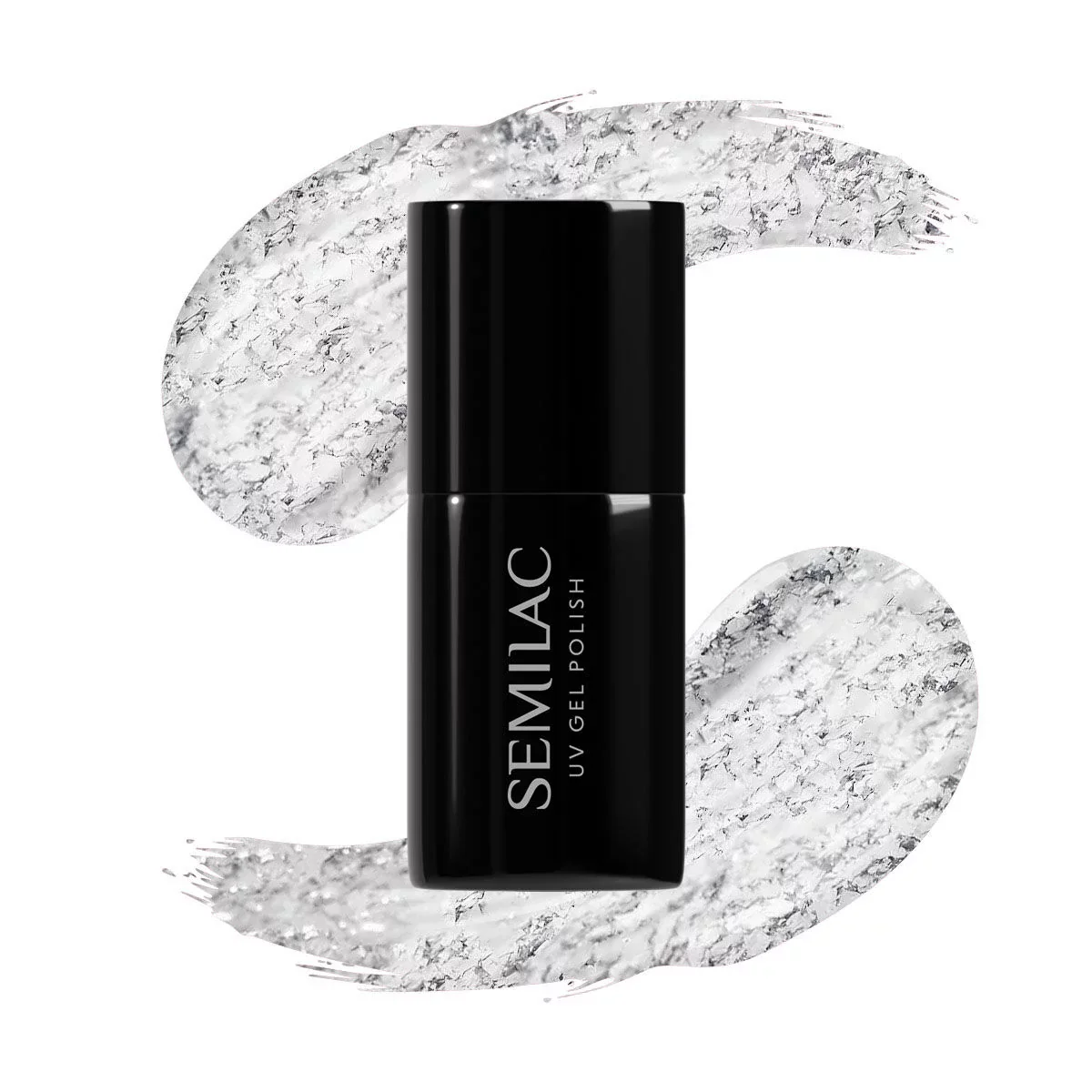 292 Silver Shimmer - Semilac Soak Off Gel / Hybrid Nail Polish - Image 2