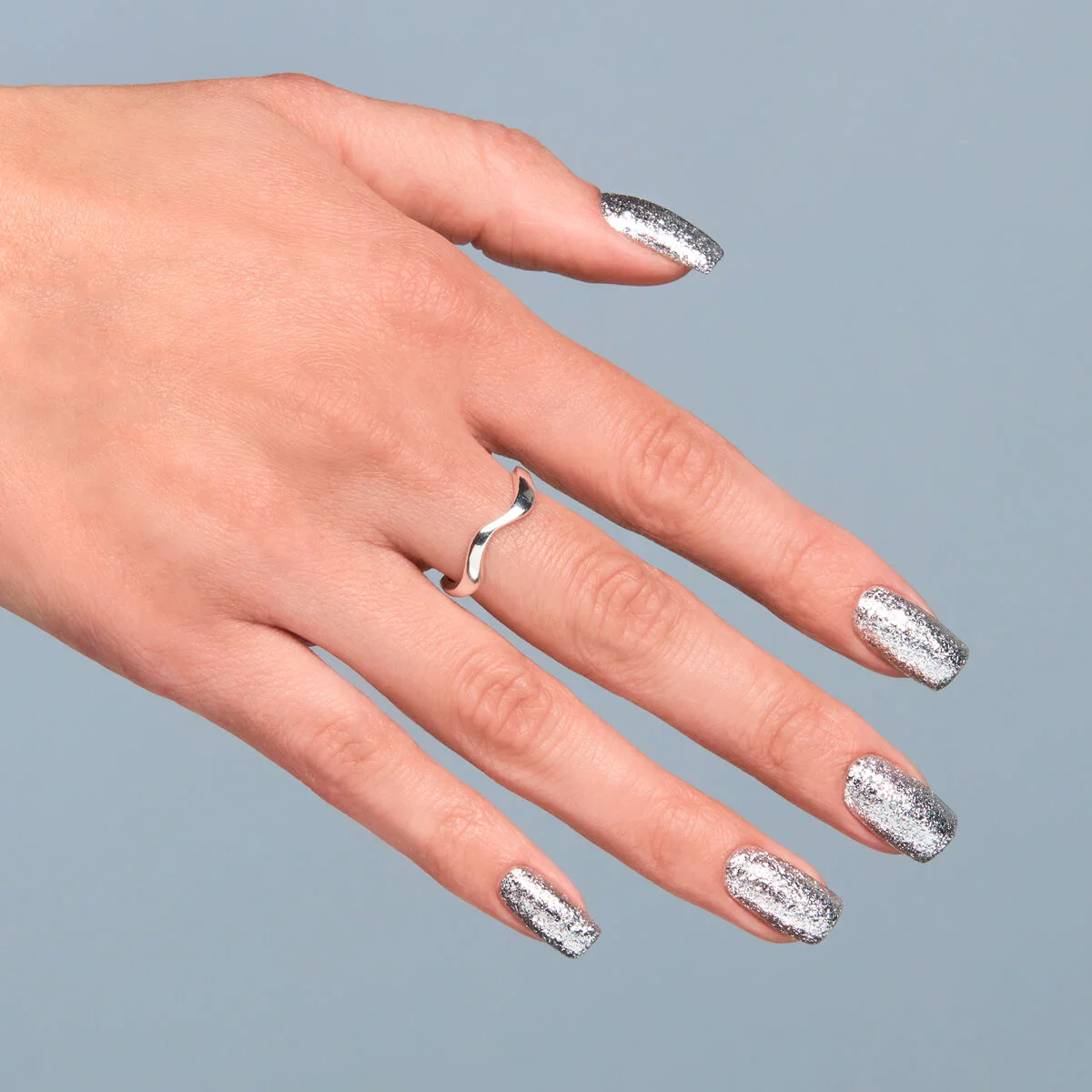 292 Silver Shimmer - Semilac Soak Off Gel / Hybrid Nail Polish - Image 4