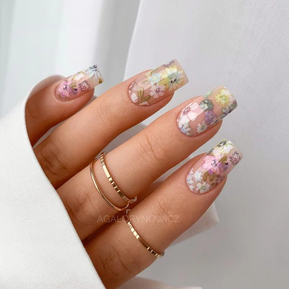 30 BLOOMING FLOWERS Semilac Nail Transfer Foil - Image 5
