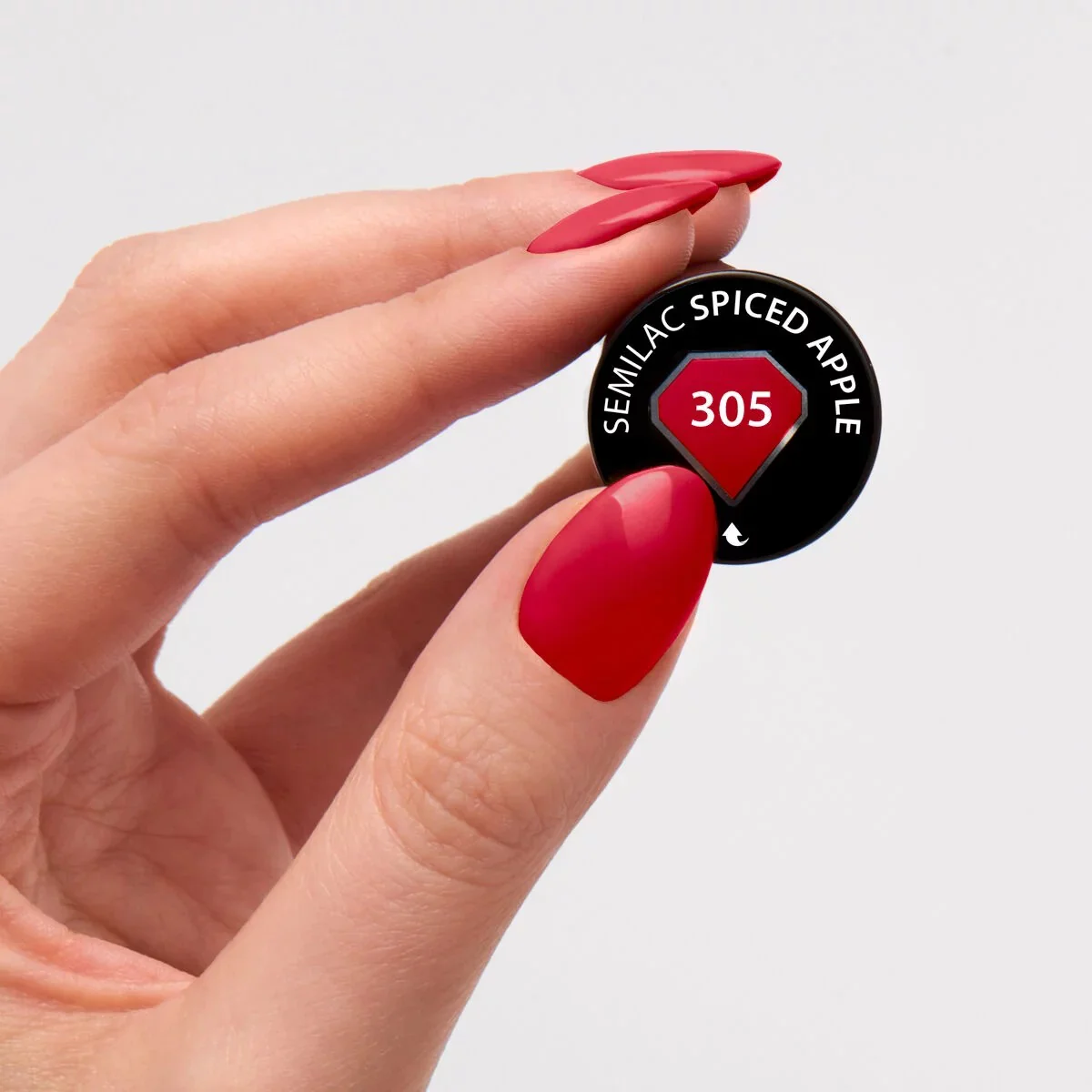 305 SPICED APPLE - Semilac Soak Off Gel / Hybrid Nail Polish - Image 3