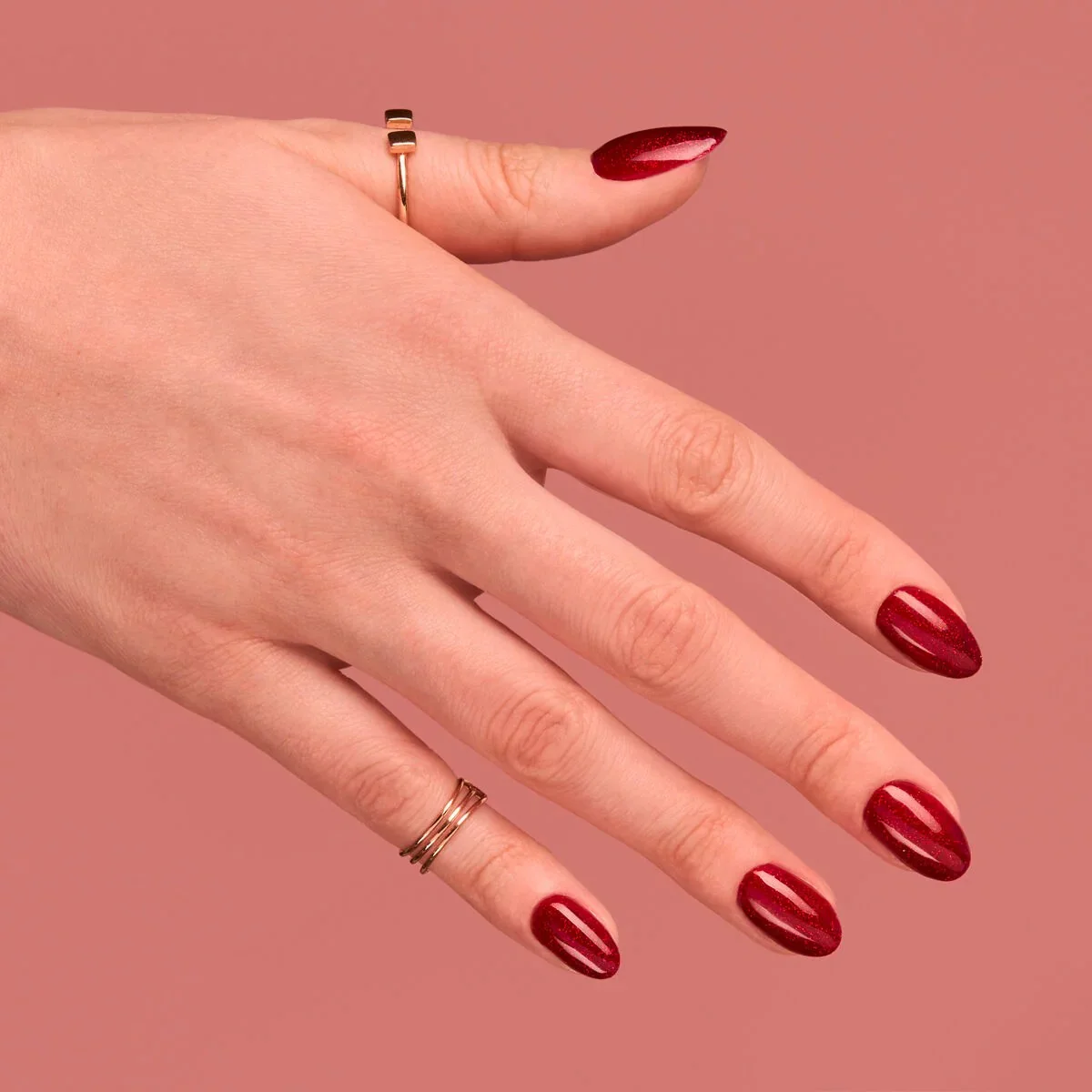 306 DIVINE RED - Semilac Soak Off Gel / Hybrid Nail Polish - Image 3