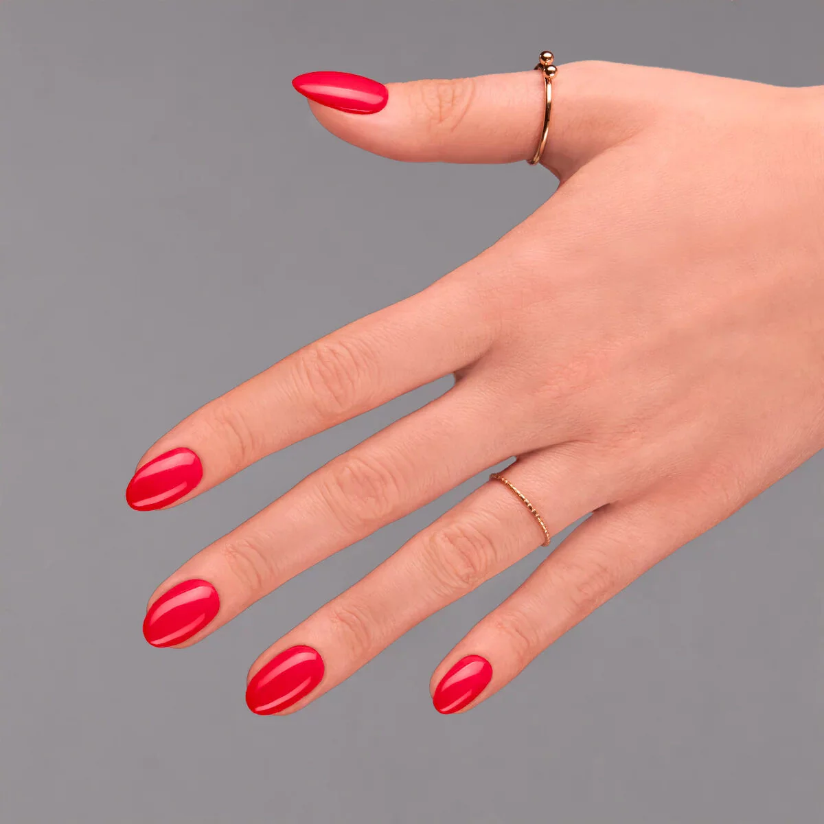 317 NEON RED - Semilac Soak Off Gel / Hybrid Nail Polish - Image 3