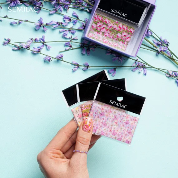 34 BLOOMING FLOWERS Semilac Nail Transfer Foil - Image 3