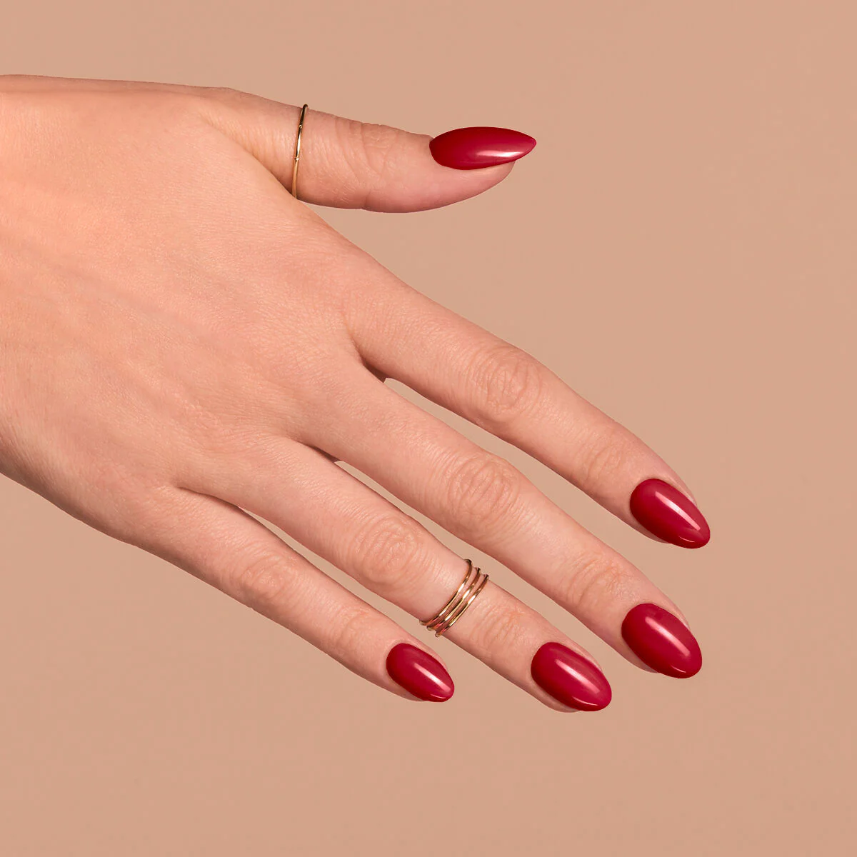 345 GORGEOUS RED - Semilac Soak Off Gel / Hybrid Nail Polish - Image 3