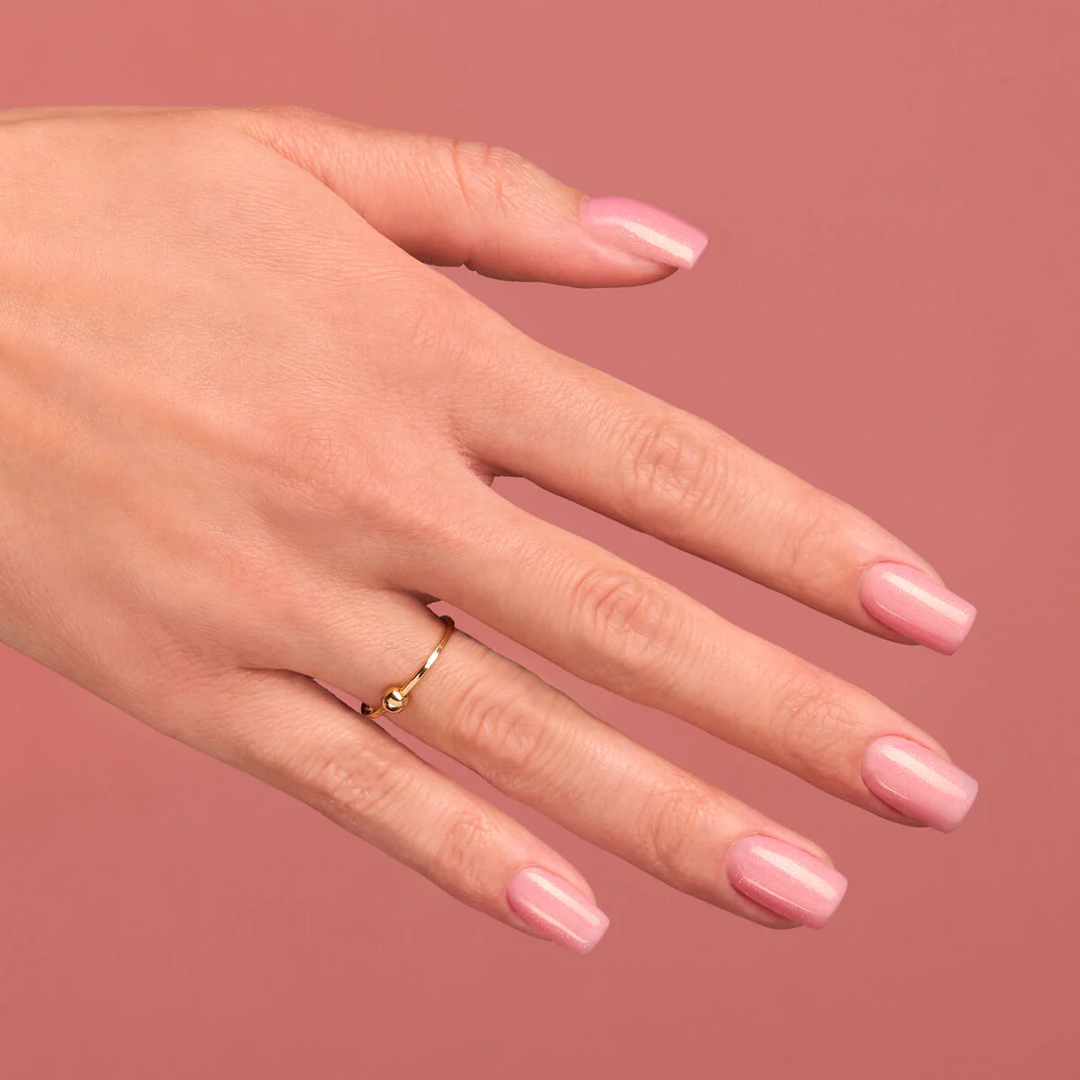 376 Shimmer Stone Pink Diamond - Semilac Soak Off Gel / Hybrid Nail Polish - Image 3
