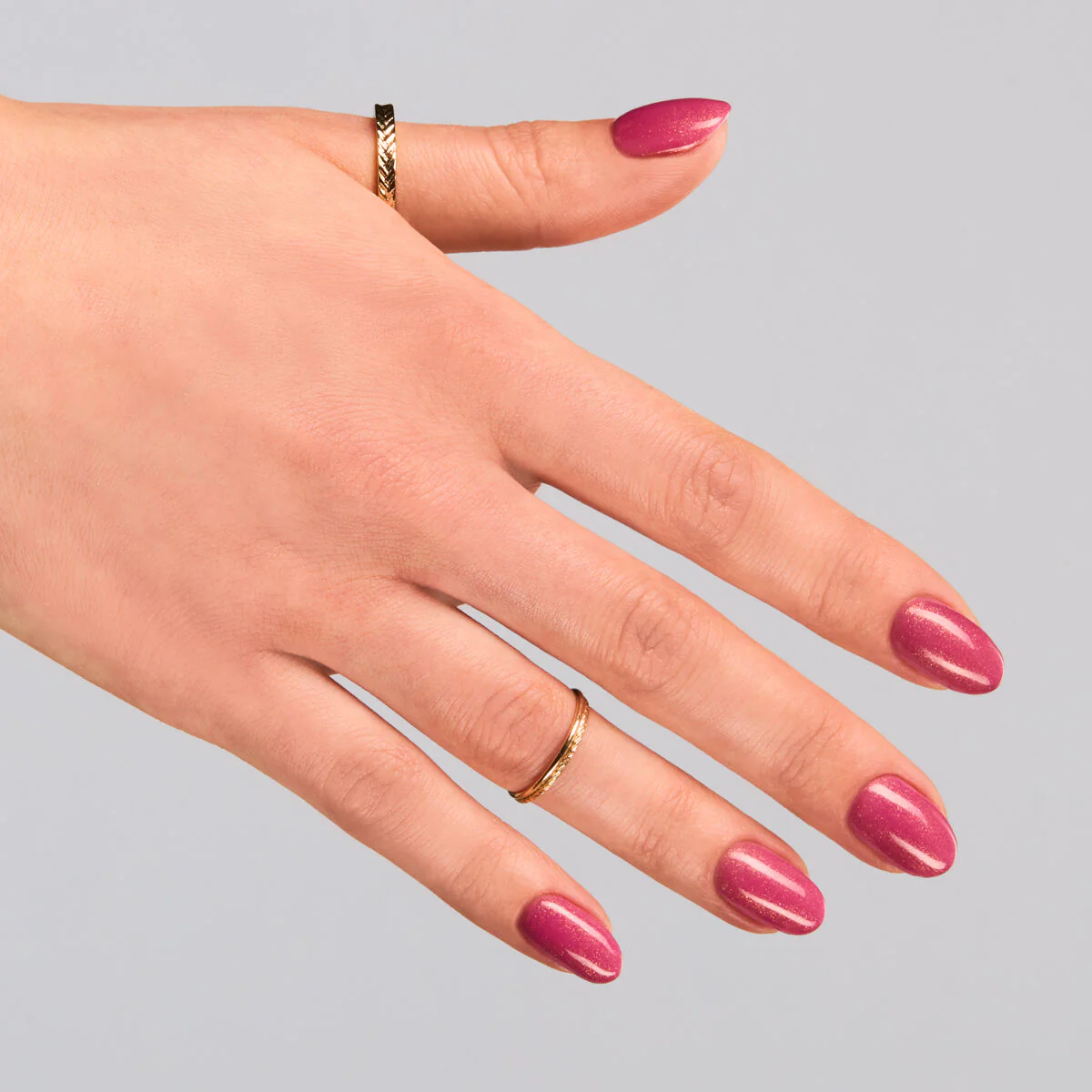 377 Shimmer Stone Ruby - Semilac Soak Off Gel / Hybrid Nail Polish - Image 3