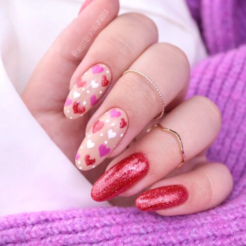 392 RED HEARTBREAKER Semilac Soak Off Gel / Hybrid Nail Polish - Image 7