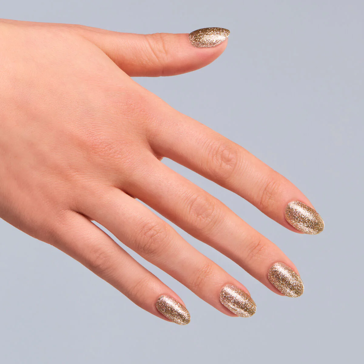 037 Gold Disco - Semilac Soak Off Gel / Hybrid Nail Polish - Image 4