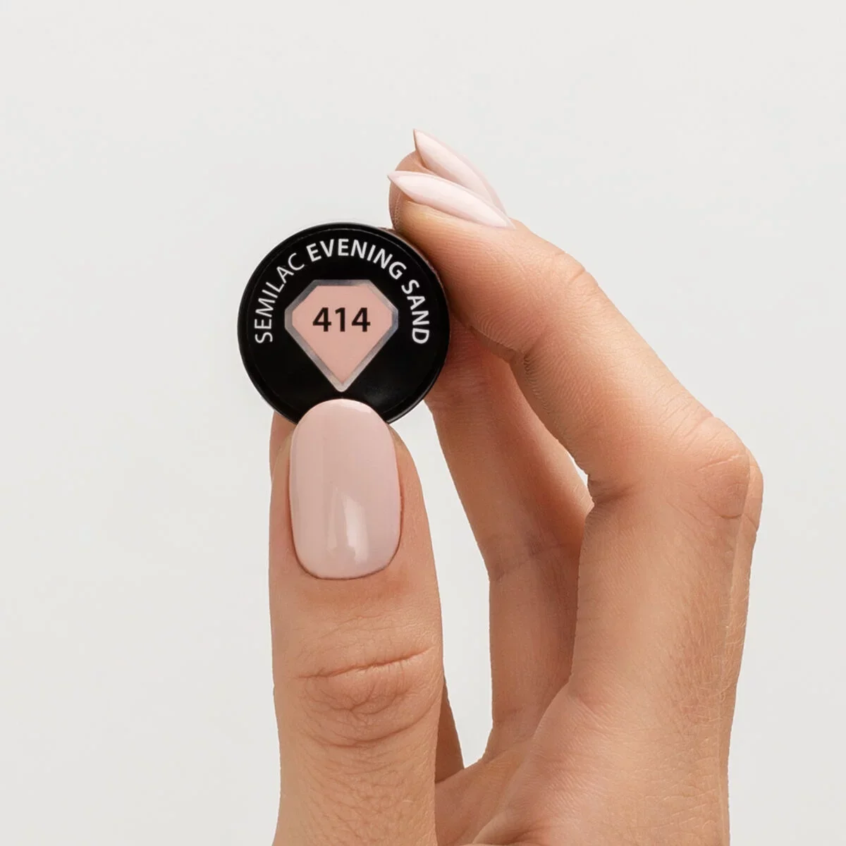 414 Evening Sand - Semilac Soak Off Gel / Hybrid Nail Polish - Image 2
