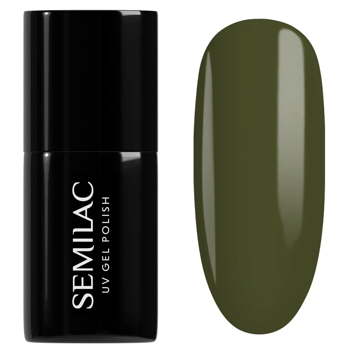 421 Baobab Green - Semilac Soak Off Gel / Hybrid Nail Polish