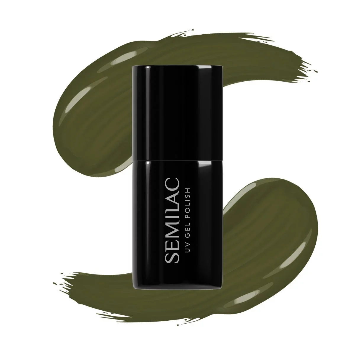 421 Baobab Green - Semilac Soak Off Gel / Hybrid Nail Polish - Image 2