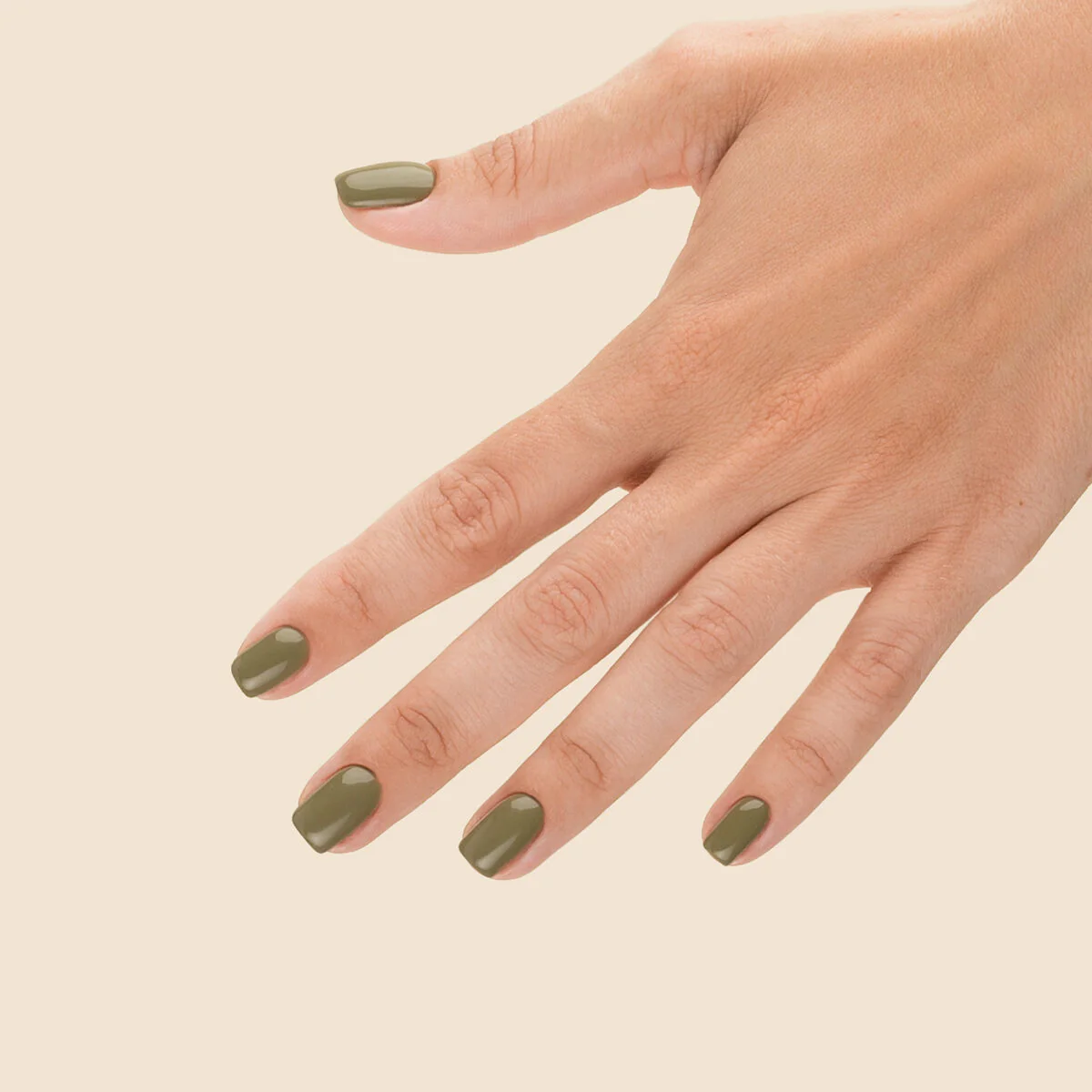421 Baobab Green - Semilac Soak Off Gel / Hybrid Nail Polish - Image 4