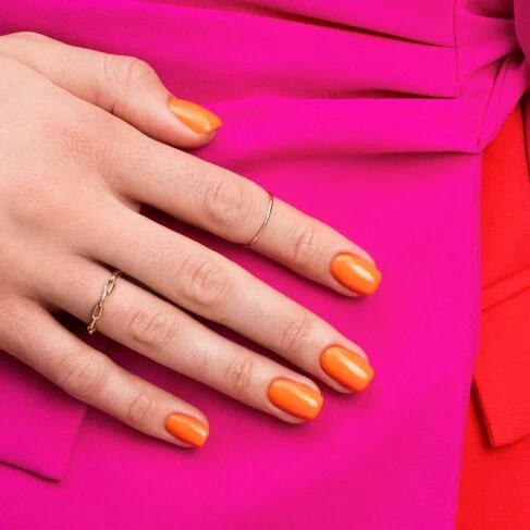 433 SUPPORTING ORANGE Semilac Soak Off Gel / Hybrid Nail Polish - EVEN BETTER TOGETHER Collection - Image 3