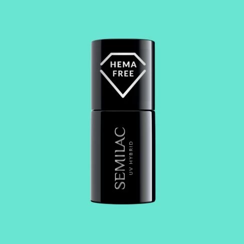439 STRONG TURQUOISE Semilac Soak Off Gel / Hybrid Nail Polish - EVEN BETTER TOGETHER Collection - Image 7